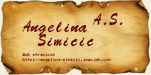 Angelina Simičić vizit kartica